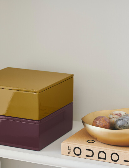 Mojoo Lux Lak Æske - Brown - 19X19X7CM x 19