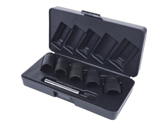 Ks Tools 913.1240, Støpselsett, 1/2", 6 Hoder, Krom-Molybden-Stål, Din 3120, Iso 1174, 690 G