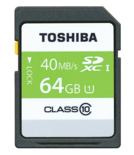 Toshiba Sdxc Uhs1, 64Gb, 64Gb, Sdxc, Class 10, 40Mb/S