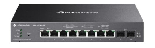 TP-Link Omada SG2210XMP-M2, Håndtert, L2/L2+, 2.5G Ethernet (100/1000/2500), Strøm over Ethernet (PoE), Rack-montering, Kan monteres på vegg