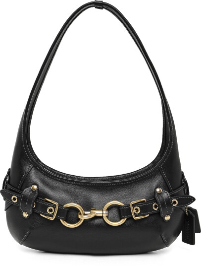 Coach Belted Ergo Shoulder Bag 26 Black ONE SIZE