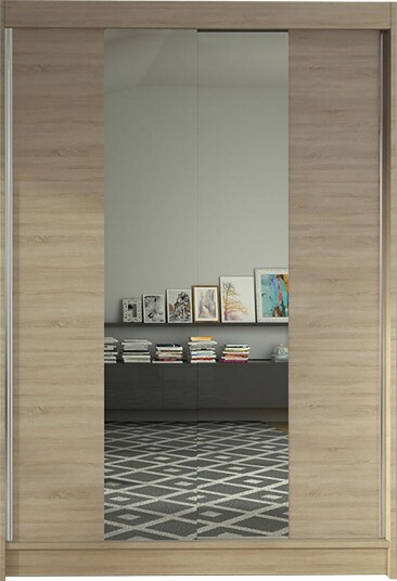 Liverpool Garderobe med Speil 120x200 cm - Beige