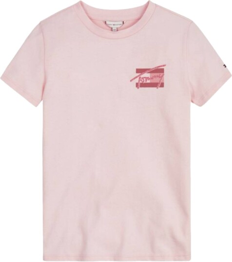 Tommy Hilfiger Natural Dye Script Tee S/S Broadway Pink (176 /16 år)