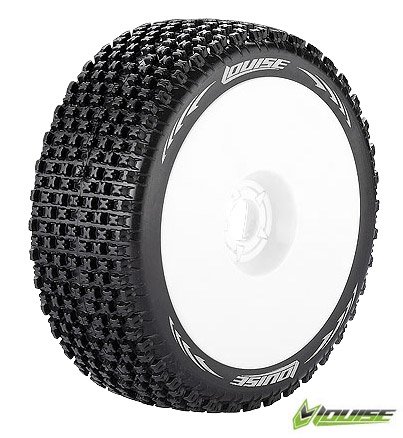 Louise 3126SW Tire & Wheel B-PIRATE 1/8 Buggy Soft White 2