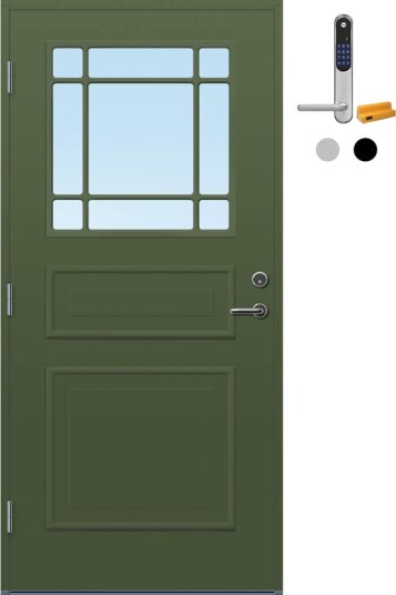 Ytterdør Bygg1 Arendal Klarglass med Yale Doorman Classic Home Ytterdør Bygg1 Arendal Klarglass med Yale Doorman Classic Home