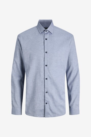 Jack & Jones Skjorte jprBlaparker Melange L/S Shirt BF S Blå