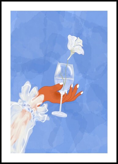 Sannel Larson A Single Flower Plakat Plakat / 21x30cm 