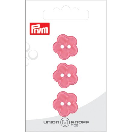 Prym Plastknapp Blomst Rosa 18mm 3 stk