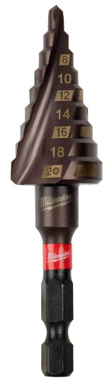 Milwaukee trinnbor shw 4-20mm 2mm trin shockwave step drill 4-20/2mm