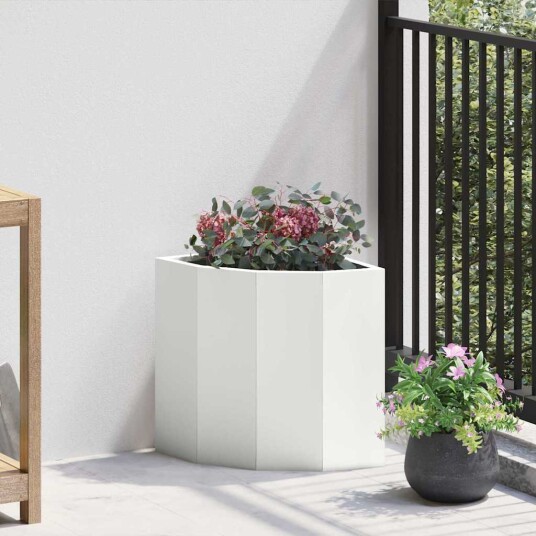 vidaXL Hjørne Plante Hvit 30 x 30 x 35 cm Stål vidaXL Hjørne Plante Hvit 30 x 30 x 35 cm Stål
