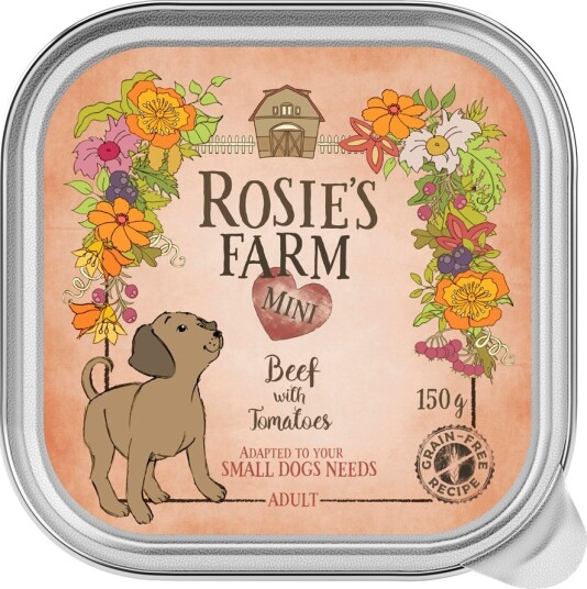 Rosie'S Farm Våtfôr Mini Med Tomater Storfe 6 X 150 G