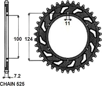 SUNSTAR 1-4436-42 Kjededrev SUNSTAR 1-4436-42 Kjededrev