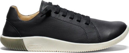 Keen Men's KNX Leather Sneaker Black/Star White 42