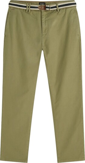 Scotch & Soda Warren Cotton Blend Twill Belted Chino Khaki green 31 x 32