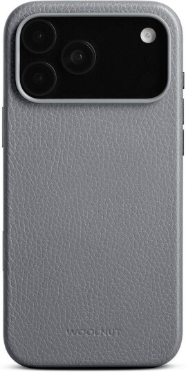 WOOLNUT iPhone 17 Pro Max Ekte Skinn Deksel   MagSafe Kompatibel   Grå