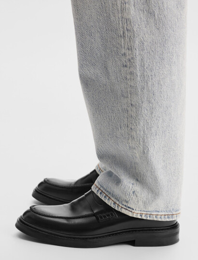 Selected Slmblake Leather Penny Loafer Black 45
