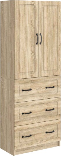 vidaXL Skapsett 2 pcs Sonoma eik 66 x 34,5 x 87 cm Konstruert tre vidaXL Skapsett 2 pcs Sonoma eik 66 x 34,5 x 87 cm Konstruert tre