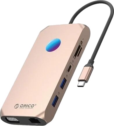 ORICO XCR-X1 12-i-1 RGB USB-C USB 3.1 roségull XCR-X1-RG-BP