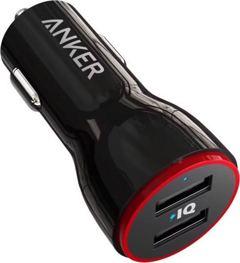 Anker PowerDrive 2 24W Dual USB billader (sort) Anker PowerDrive 2 24W Dual USB billader (sort)
