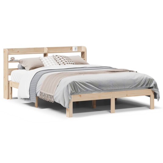 Sengeramme med hodegavl 140x200 cm heltre furu 3306788