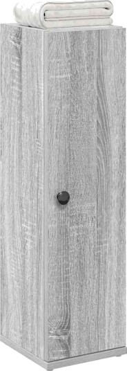 Baderomsskap med rulleholder grå sonoma 20,5x22x72 cm 8721158573995 Baderomsskap med rulleholder grå sonoma 20,5x22x72 cm 8721158573995