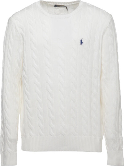 Ralph Lauren Ls Driver Cn-Long Sleeve-Sweater White Ralph Lauren Ls Driver Cn-Long Sleeve-Sweater White