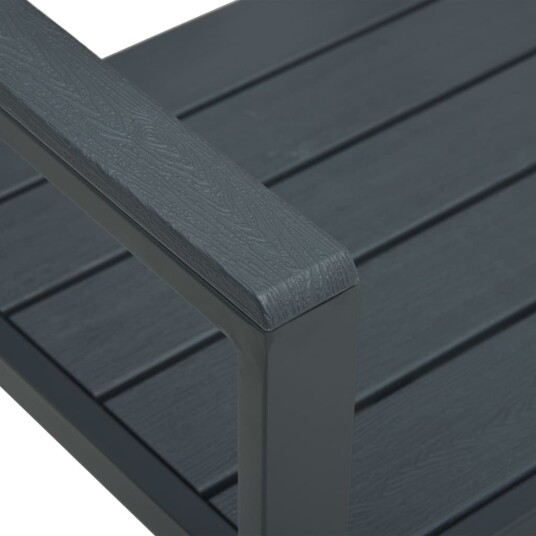 vidaXL Hagebenk 120 cm HDPE grå treutseende vidaXL Hagebenk 120 cm HDPE grå treutseende