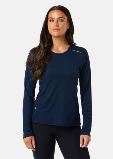Swedemount Ultra Light Ls Tee W Dk. Navy 34 Løpe T-Shirts