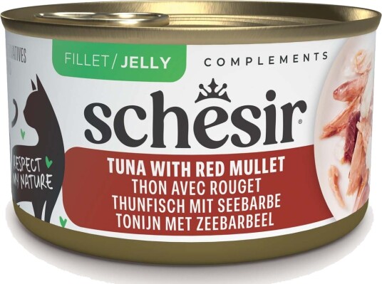 Schesir Våtfôr Complements I Gelé Tunfisk Med Rødmulle 12 X 70 G