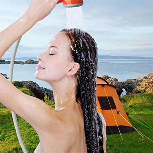 Campingdusj 12V med pumpefunksjon