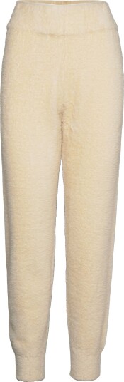 Jakke Amy Faux Fur Knitted Jogging Pants Cream XS