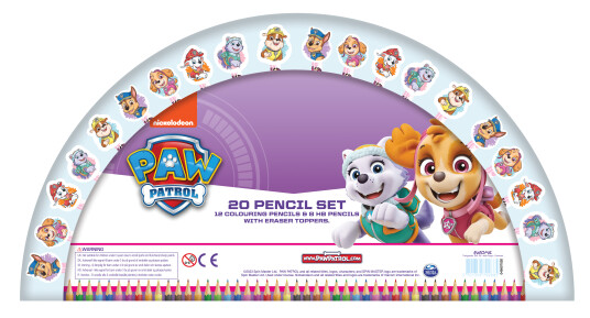 Kids Licensing Pink 20 pencil set Paw Patrol 045607053 Kids Licensing Pink 20 pencil set Paw Patrol 045607053
