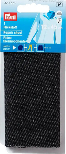 Reparasjonslapper jeans 12 x 45 cm, Svart