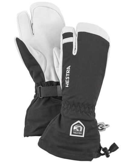 Hestra Army Leather Heli Ski - 3 finger Svart 10