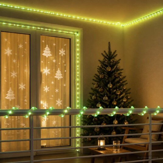 vidaXL LED-lysslange til jul 1200 LED-lys Grønn 50 m