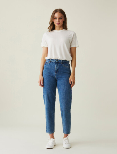 Lexington Clothing Ashlynn High Rise Tapered Jeans   Blue   26