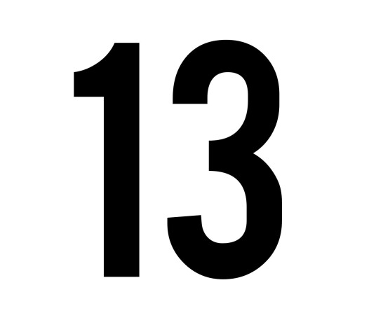 Sticker Nummer 13 Sticker Nummer 13