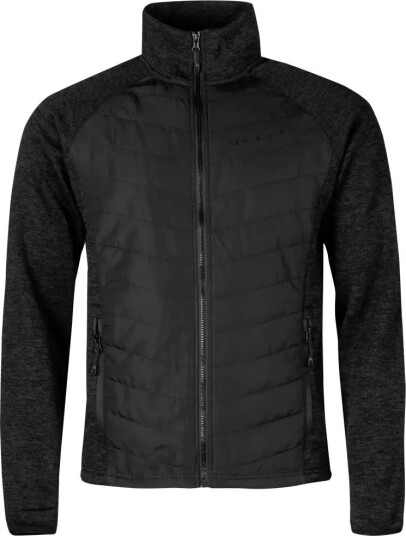 Halti Men"s Streams Hybrid Knit Layer Jacket Black Melange M Halti Men"s Streams Hybrid Knit Layer Jacket Black Melange M