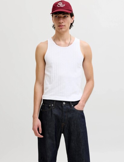 Jack & Jones Jorcotedazur Pointal Tank Top White M