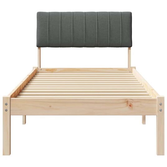 Sengestamme brun og mørkegrå 80 x 200 cm Heltre furu