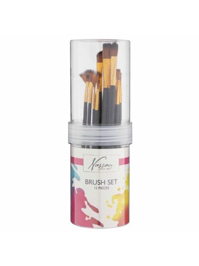 Nassau Brush set with 12 brushes in tube