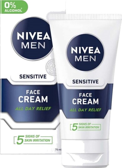 NIVEA Men's Sensitive Fuktighetsgivende Ansiktskrem 75 ml