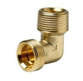 Wavin Messing Vinkel med Nippel 1/2" for Alupex Rør og Fittings