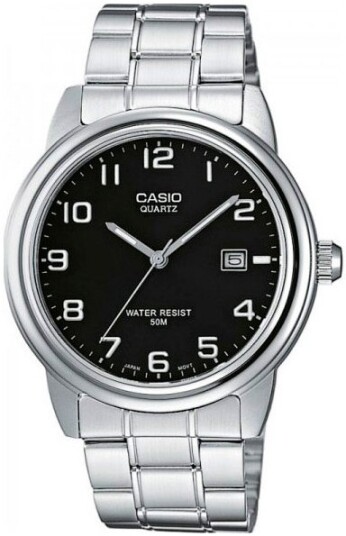 Casio Herreklokke MTP 1221A 1AVEG Sort/Stål Ø44.2 mm Casio Herreklokke MTP 1221A 1AVEG Sort/Stål Ø44.2 mm