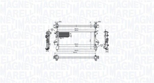 Radiator MAGNETI MARELLI 350213214900 Radiator MAGNETI MARELLI 350213214900