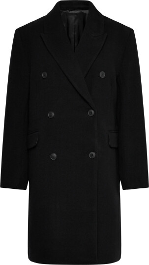 Weekday Oversized Knee-Length Wool-Blend Coat Black S Weekday Oversized Knee-Length Wool-Blend Coat Black S