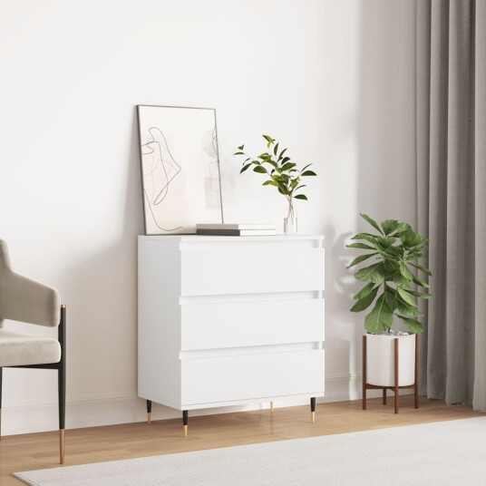 Skjenk hvit 60x35x70 cm konstruert tre Skjenk hvit 60x35x70 cm konstruert tre