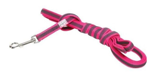 Julius-K9 C&G Super-Grip Leash.Rosa/Grey.14Mm/3M.With Handle.Max 30Kg