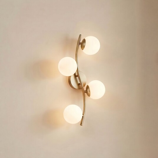 Vegglampe Lindby Josiana dimmbar Gull / Messing Stue Glass Moderne 30 47.5 Gull / Messing Vegglampe Lindby Josiana dimmbar Gull / Messing Stue Glass Moderne 30 47.5 Gull / Messing