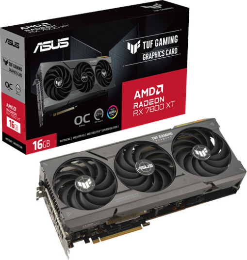 ASUS Radeon RX 7800 XT TUF OC - 16GB GDDR6 RAM - Grafikkort